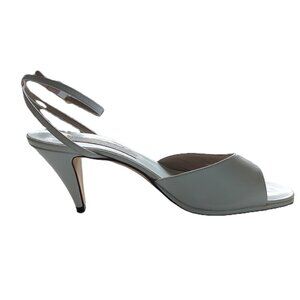 Enzo Angiolini Heels Italy, White, Size 7